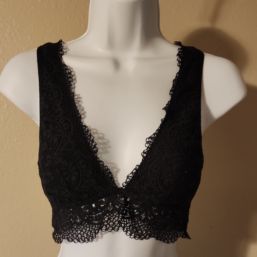 Victoria's Secret Black Lace V-Neck Bralette